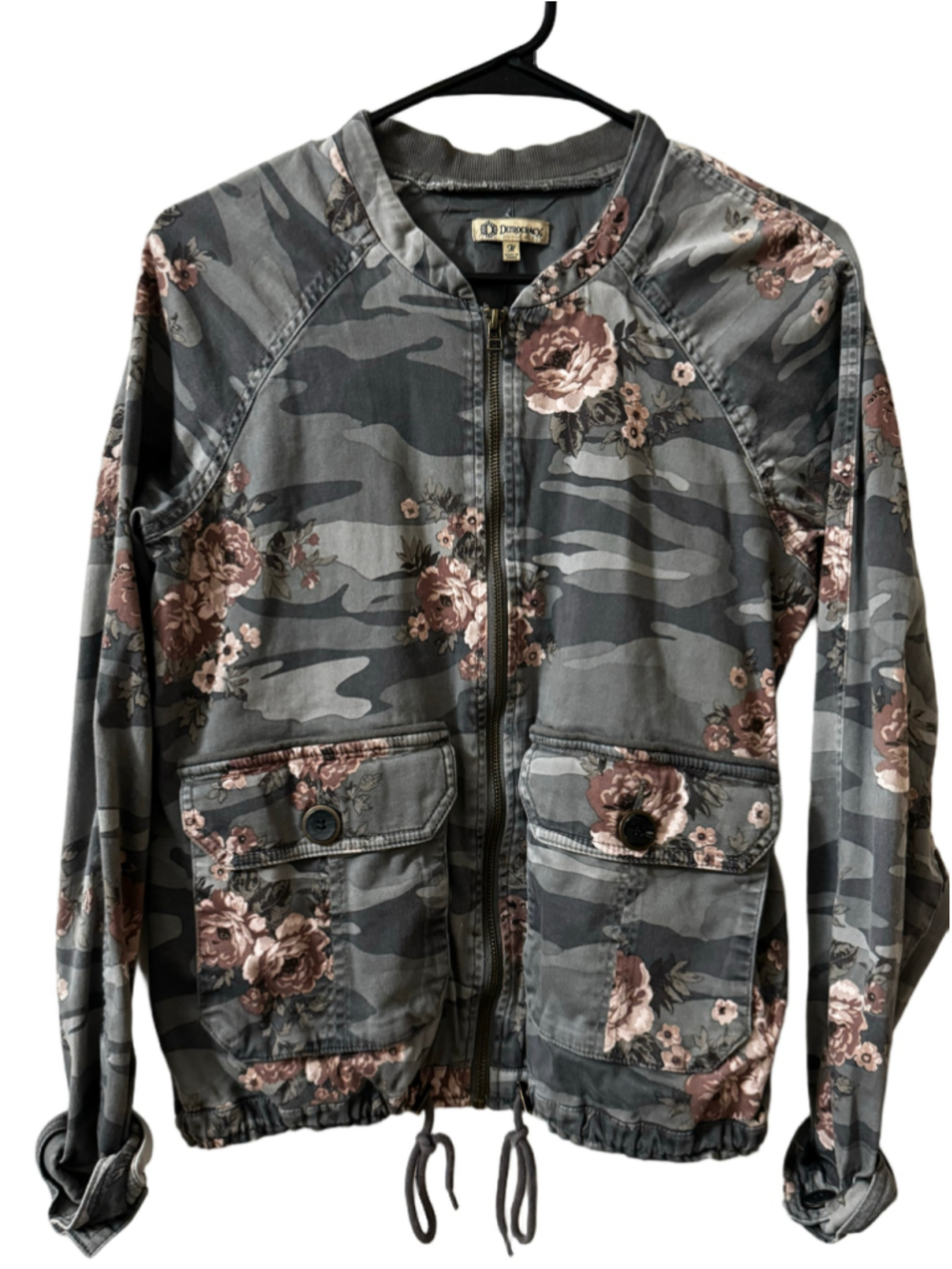 Democracy Camo Floral Utility Jacket Size Medium